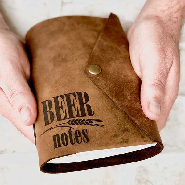Beer Tasting Notes Leather Journal
