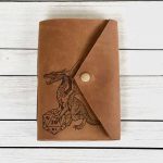 leather dragon gaming and Dungeons and Dragons (DnD) journal, snap style