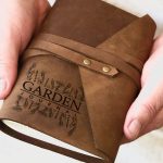 Leather personalised gardeners journal, wrap style